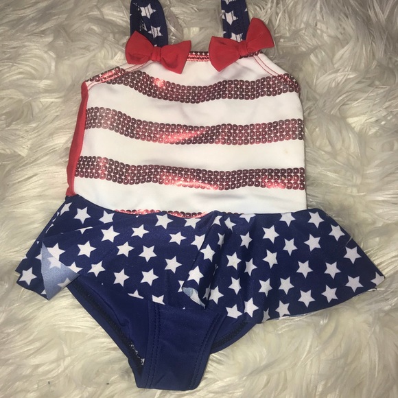 small wonders Swim American Flag Bathing Suit Poshmark